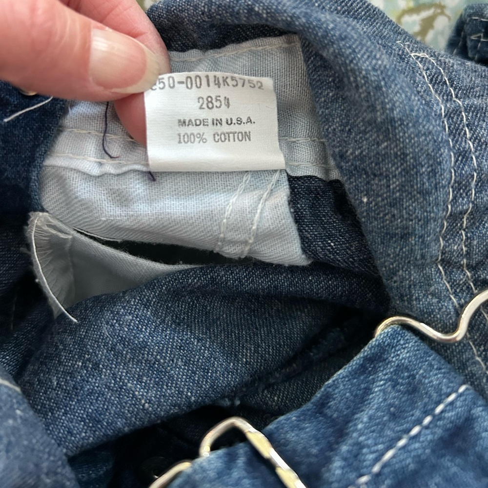 Vintage Osh Kosh Vestback Denim Overalls 24 Months Made In USA - Picture 8 of 8